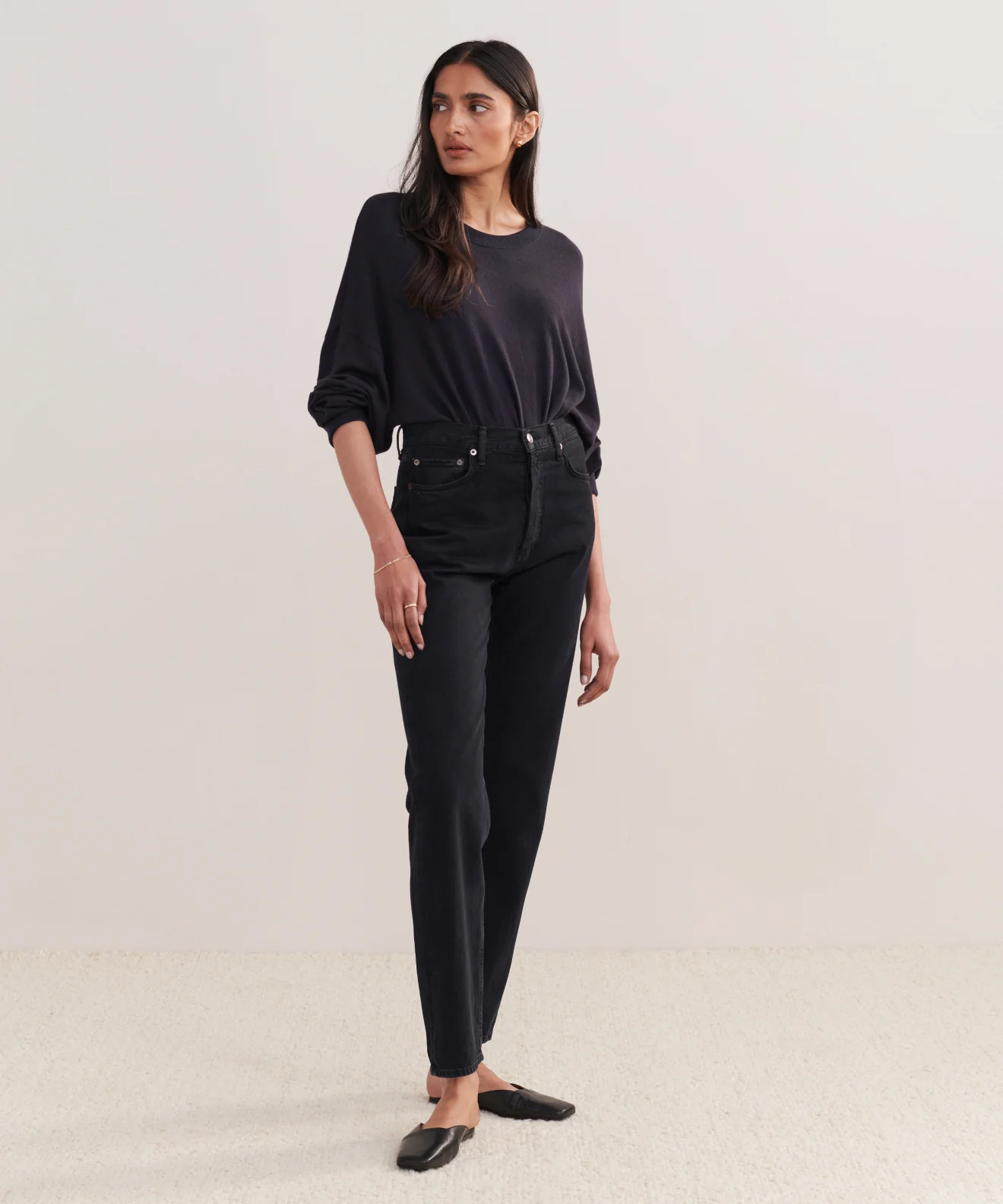 90's Pinch Waist Long Jean - Image 2