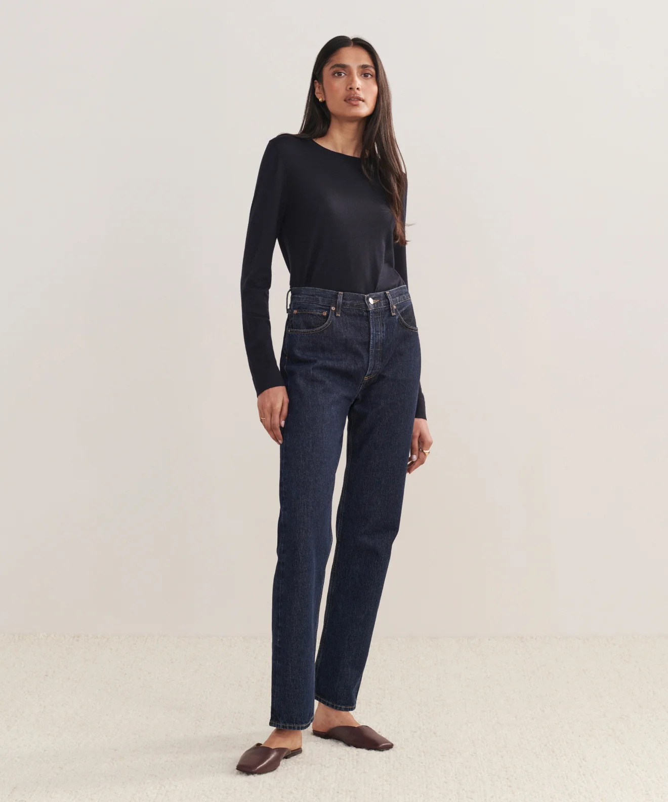 90's Pinch Waist Long Jean - Image 2
