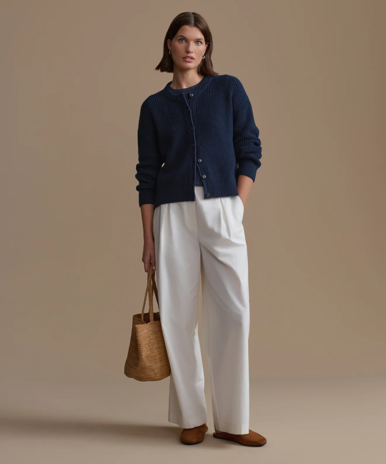 Cotton Hayes Crewneck Cardigan - Image 3