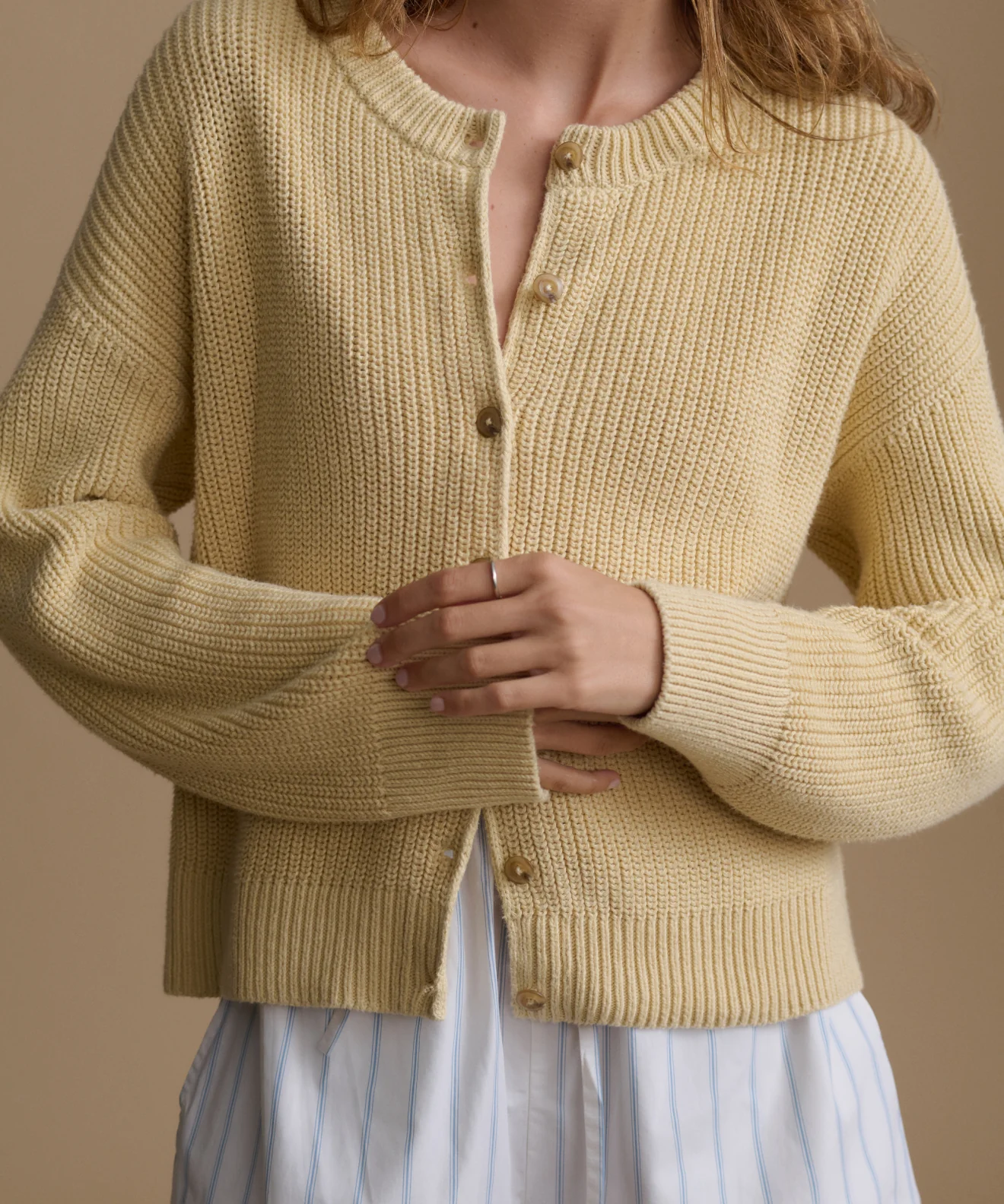 Cotton Hayes Crewneck Cardigan - Image 2