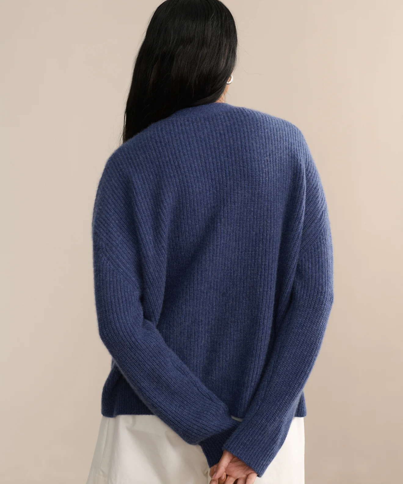 Cropped Cashmere Cocoon Cardigan - Image 4