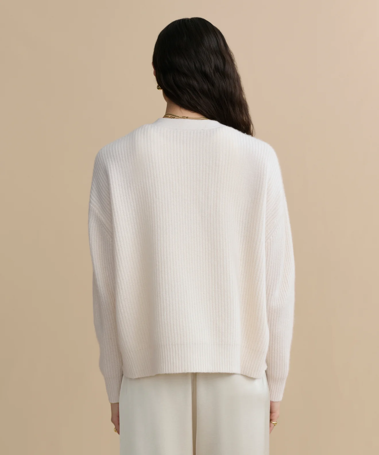 Cropped Cashmere Cocoon Cardigan - Image 4