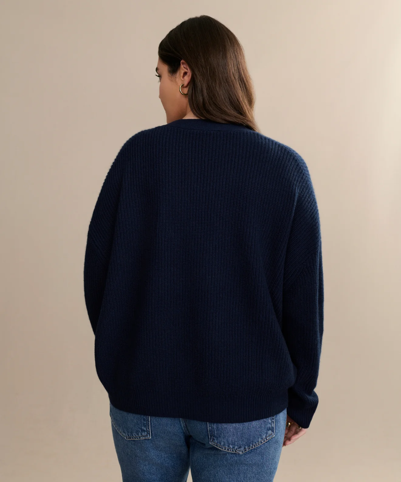 Cropped Cashmere Cocoon Cardigan - Image 4