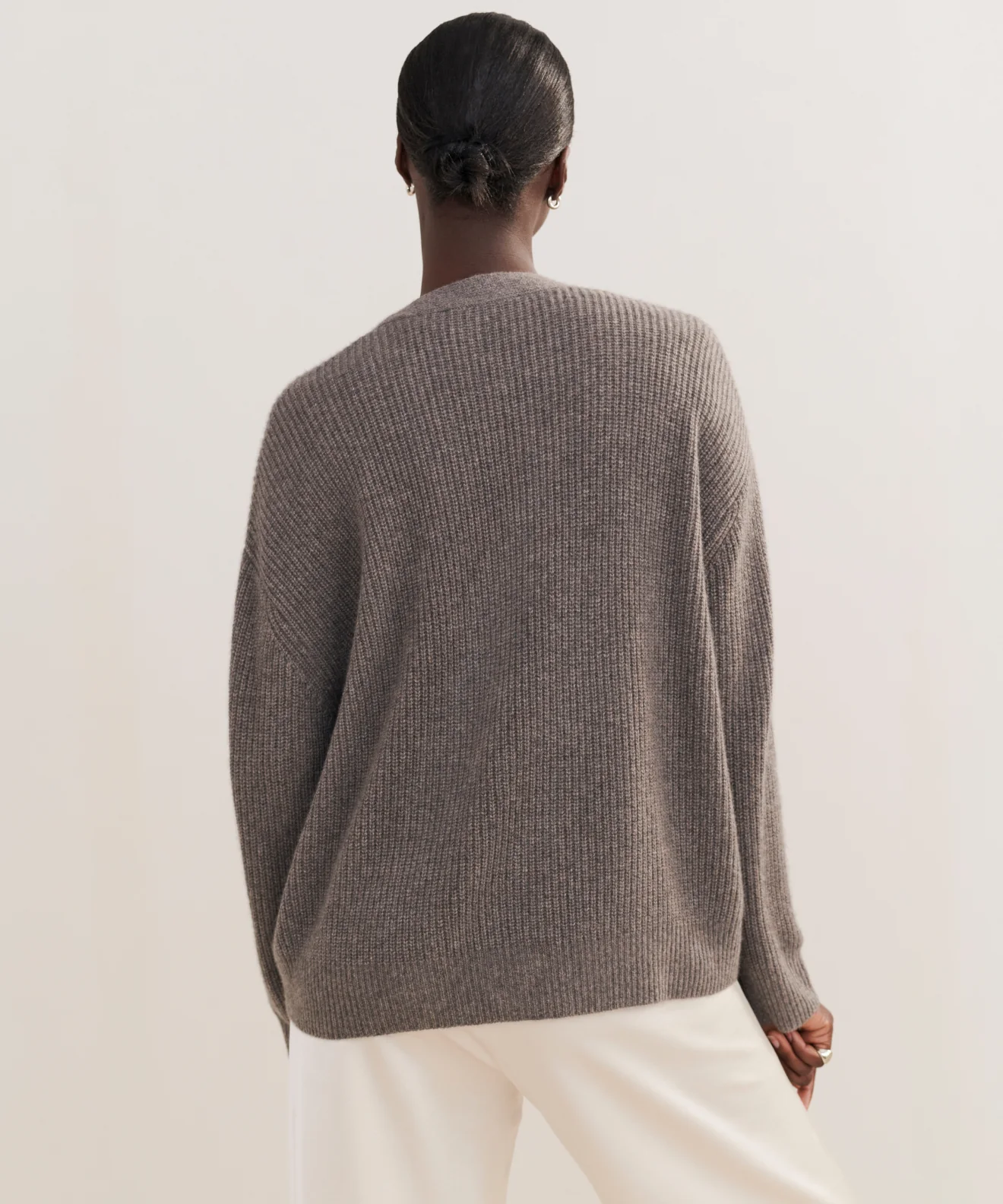 Cropped Cashmere Cocoon Cardigan - Image 4