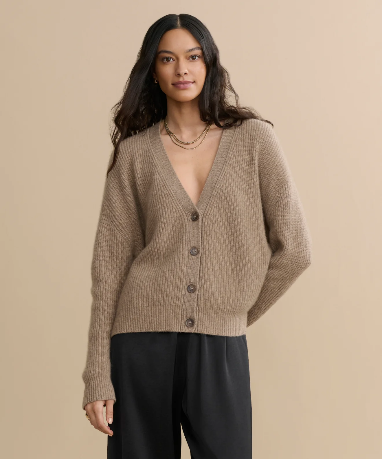 Cropped Cashmere Cocoon Cardigan