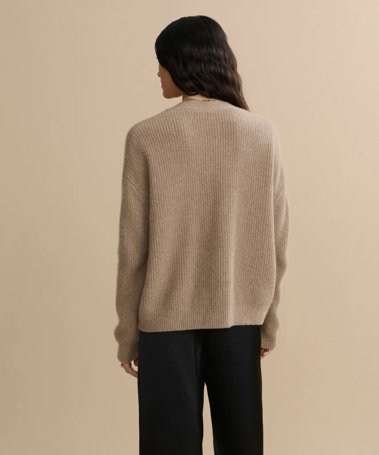 Cropped Cashmere Cocoon Cardigan - Image 4