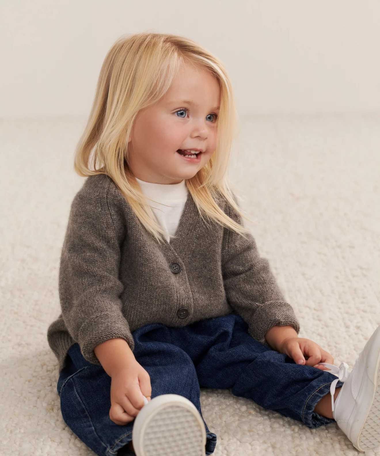Kids' Cashmere Stanford Cardigan - Image 3