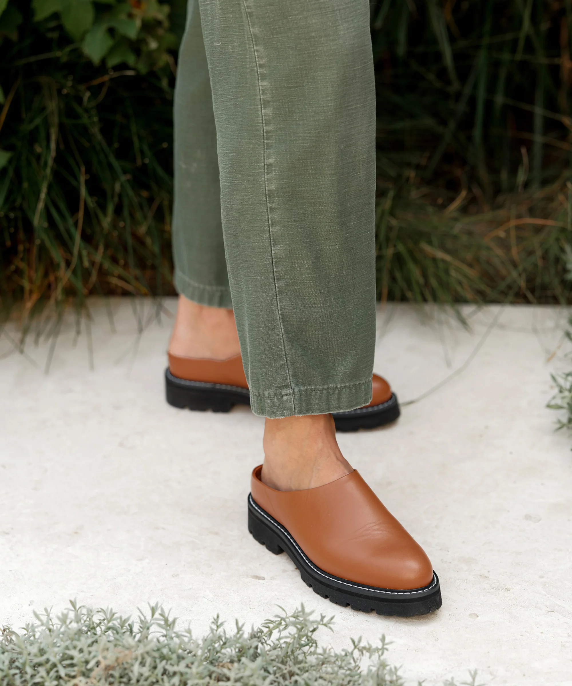 Leather Lug Mule - Image 2