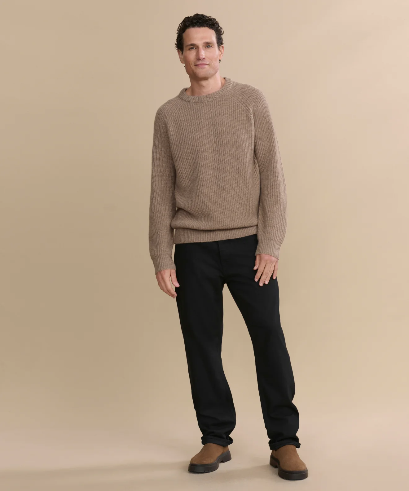 Men's Cashmere Fisherman Sweater - Image 2