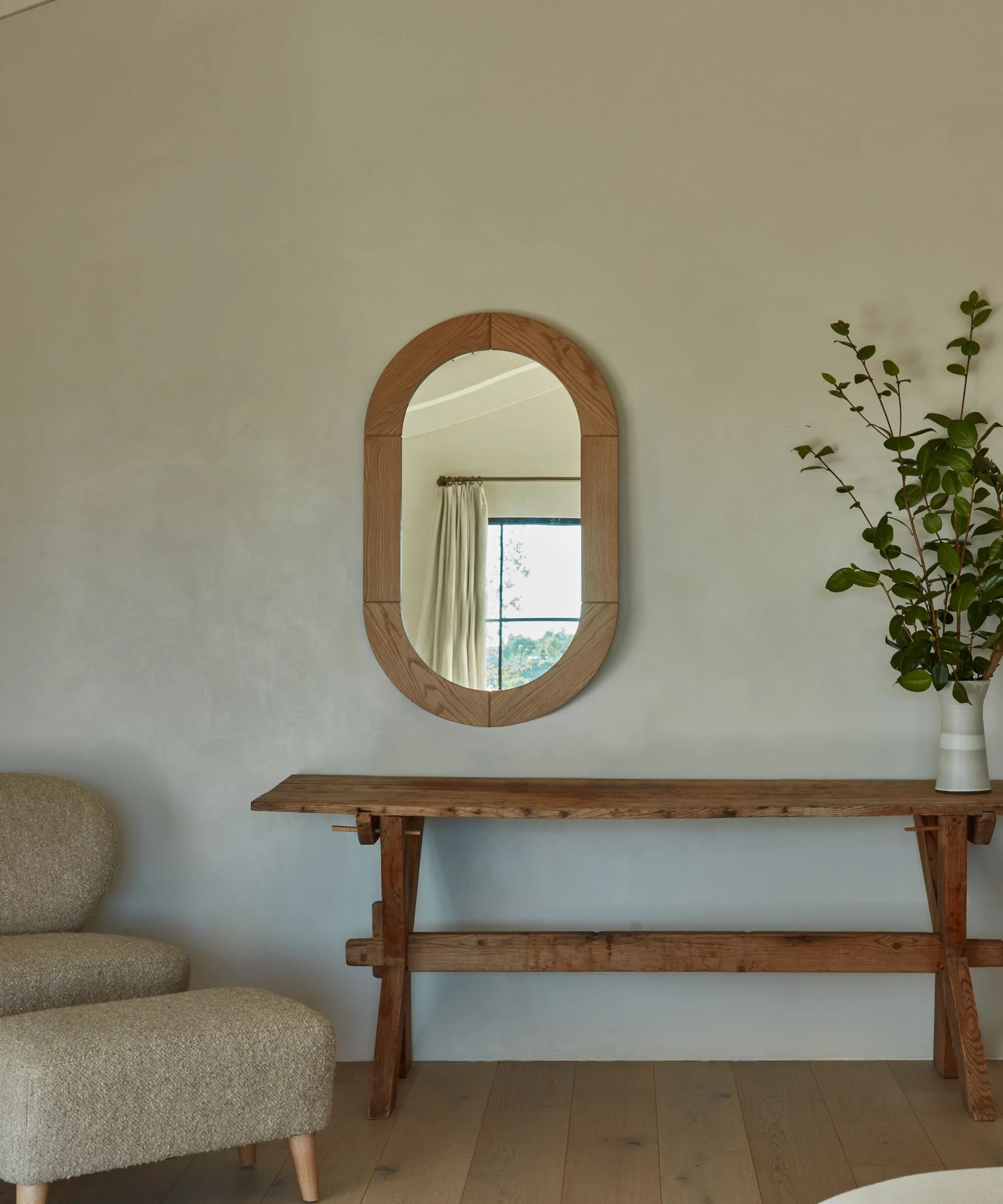 Oak Oval Mirror - Image 3