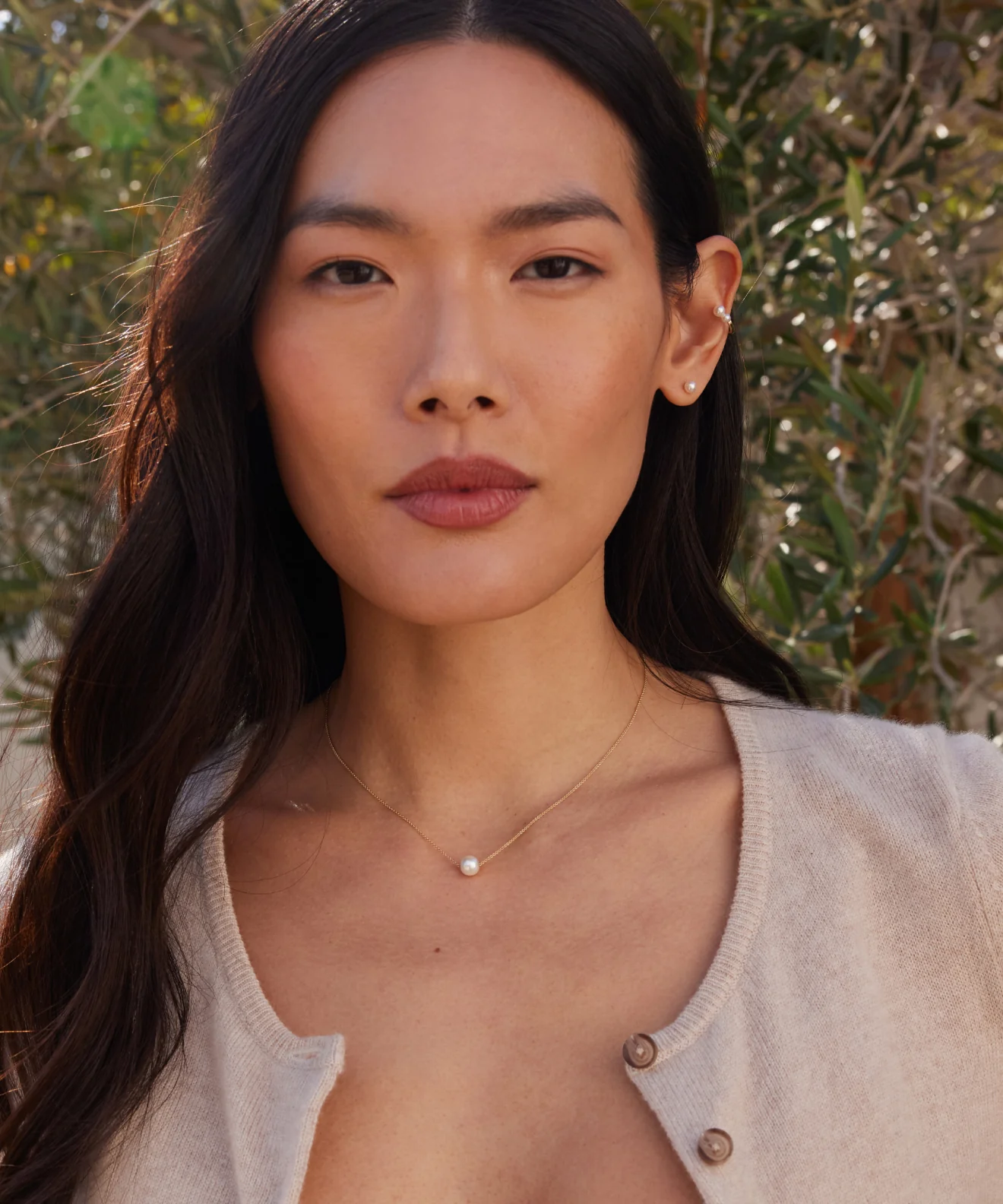 Small Loren Pearl Studs - Image 4