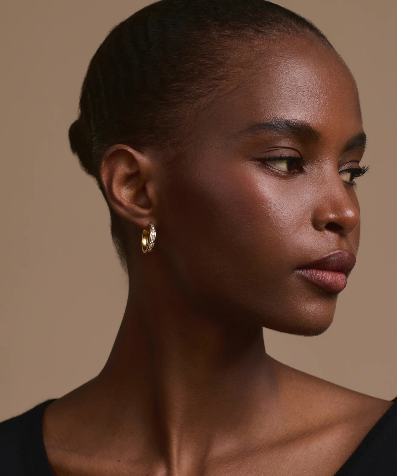 Stevie Grey Diamond Hoops - Image 3