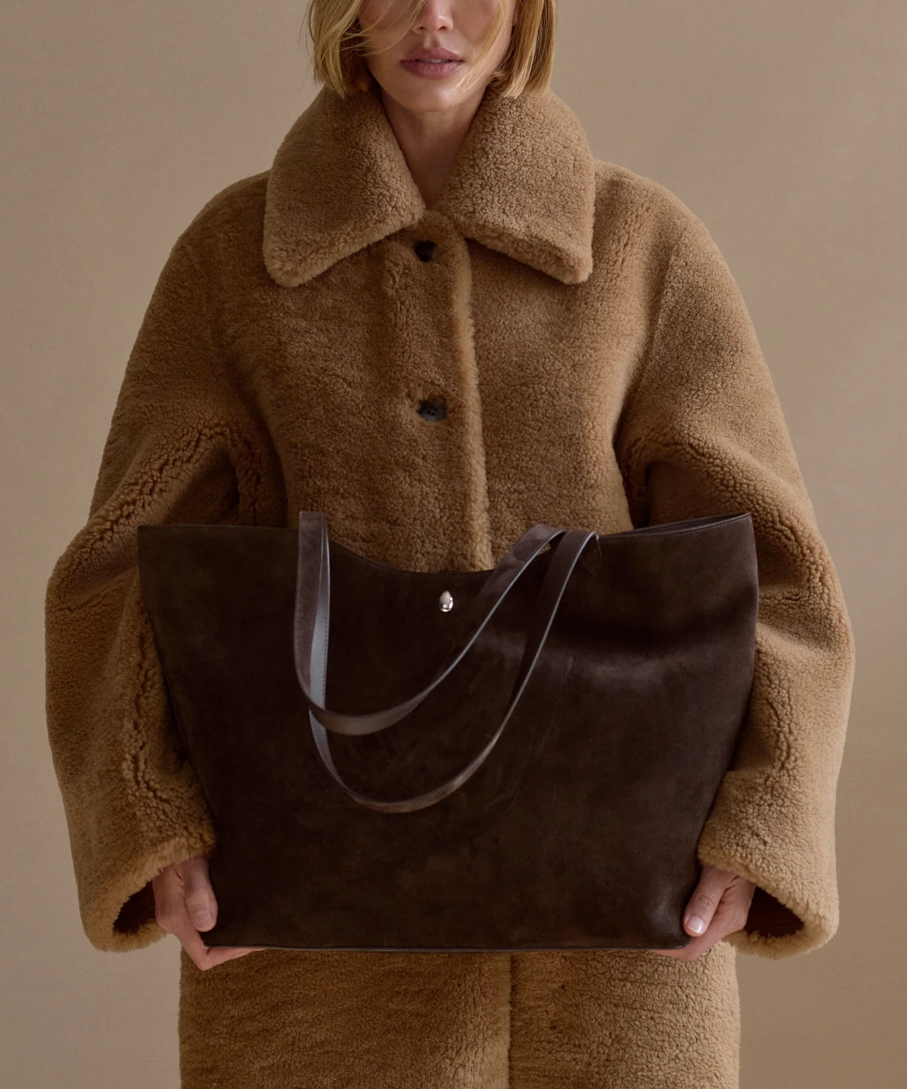 Suede Agnes Tote - Image 2